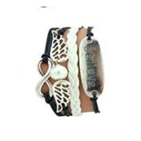 Handmade Braided Multi Layers Vintage Woven Rope Woven Leather Alloy Owl Bangle - Picture 1 of 1